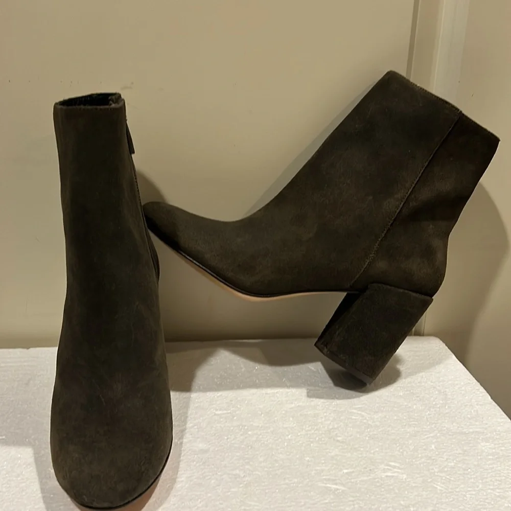 Thursday Boot Company Women's Olive Suede Ankle Boots
